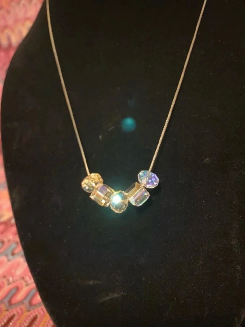 Delicate Multicolor Crystal Bead Necklace - Women's Jewelry - Picture 11 of 16